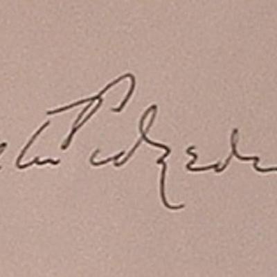 Walter Pidgeon signature slip
