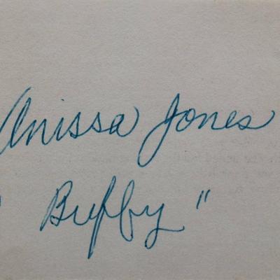 Family Affair Anissa Jones signed slip