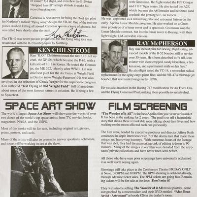 Test Pilots Ken Chilstrom Signed Newspaper Clipping