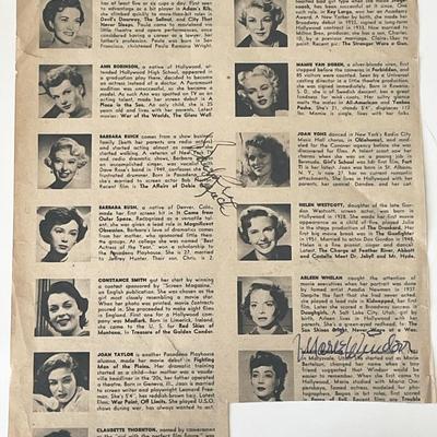 The Killing Marie Windsor signed magazine page