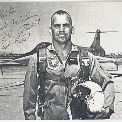 Test pilot Al Atwell signed photo 