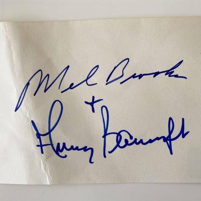 Mel Brooks and Anne Bancroft Signature Cut