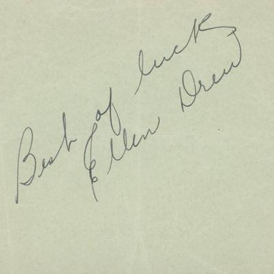 Ellen Drew signature cut