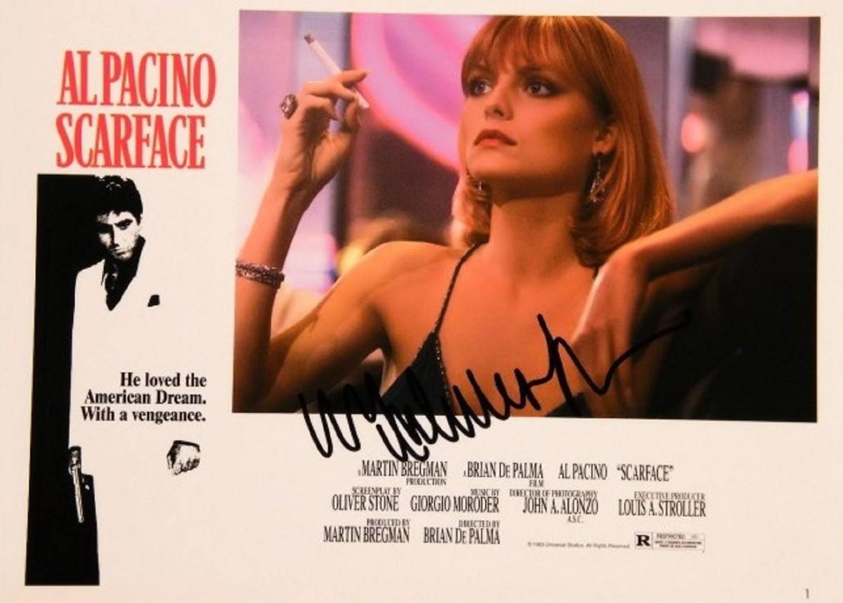 Michelle Pfeiffer Signed Scarface Promo EstateSales michelle-pfeiffer-signed-scarface-promo-estatesales