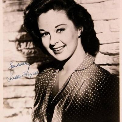 Susan Hayward signed portrait photo 