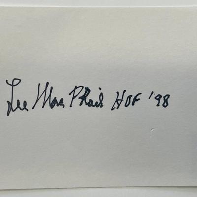 1998 Hall of Fame Larry S. MacPhail autograph note