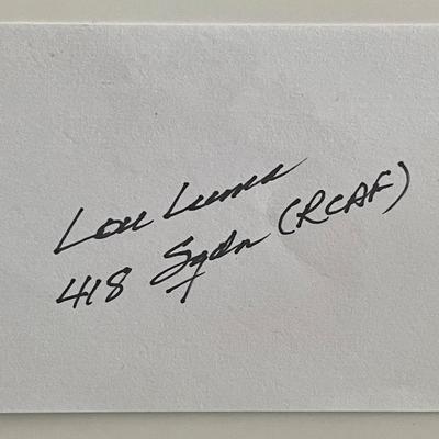 WWII Amercian Mosquito ace Lou Luma original signature