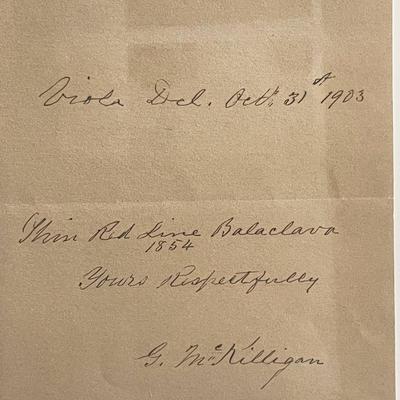 G. McKilligan signed 1903 note