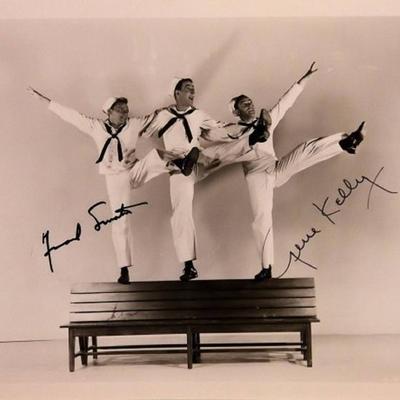 Gene Kelly and Frank Sinatra signed movie still photo 