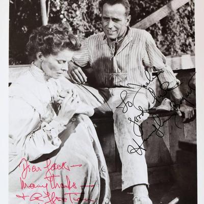Humphrey Bogart & Katharine Hepburn signed photo