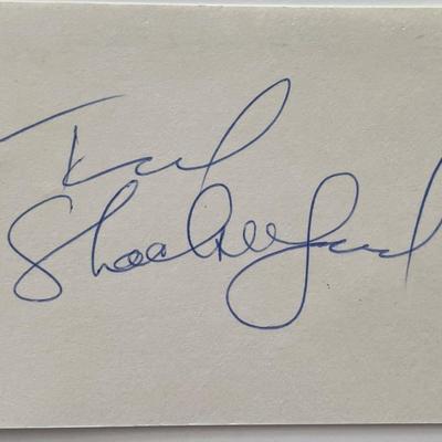Ted Shackelford original signature cut