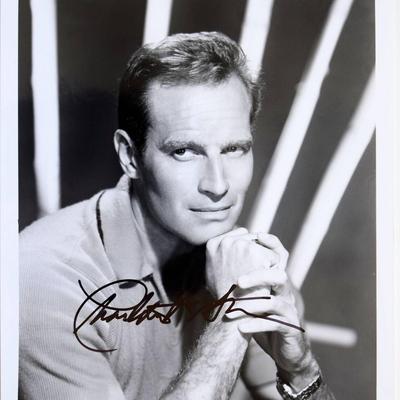 Charlton Heston signed photo 