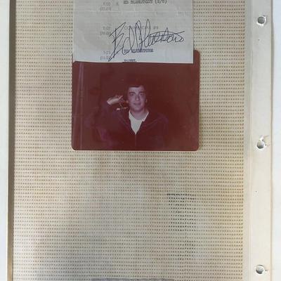 Ed Bluestone signed photo album page