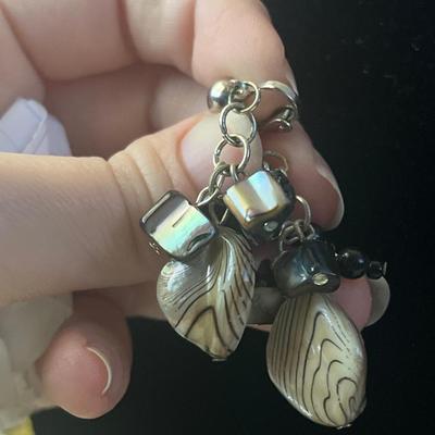 Silver toned Bracelet and clip on earrings