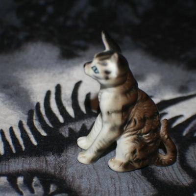 Brown Tabby Kitty Figurine