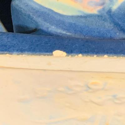 LO 30: Set of Three (3) Vintage Roseville Pottery Pieces- Blue Foxglove Sectioned Vase with Handles, Blue Bushberry Bowl and Green Pine...