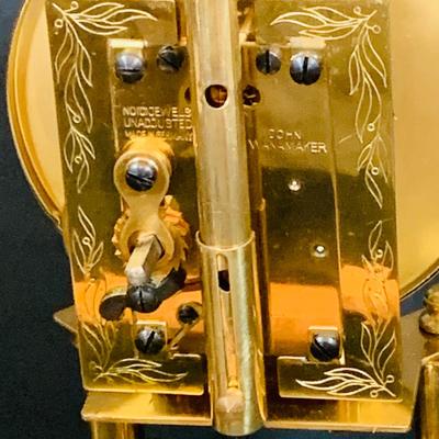 LOT 31: Set of Three (3) Mechanical Glass Dome Anniversary Clocks Featuring John Wanamaker, Forestville German Made Clock and a Smaller...