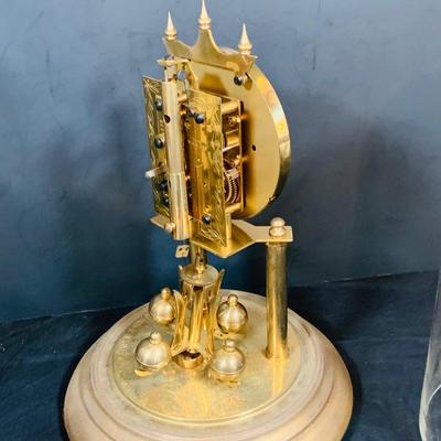 LOT 31: Set of Three (3) Mechanical Glass Dome Anniversary Clocks Featuring John Wanamaker, Forestville German Made Clock and a Smaller...