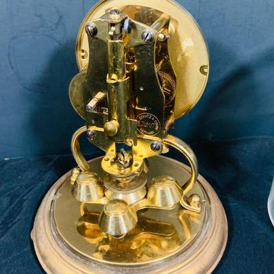 LOT 31: Set of Three (3) Mechanical Glass Dome Anniversary Clocks Featuring John Wanamaker, Forestville German Made Clock and a Smaller...