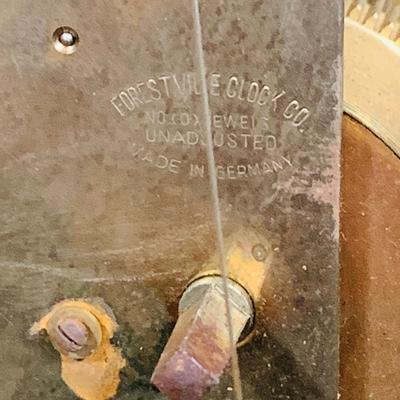 LOT 31: Set of Three (3) Mechanical Glass Dome Anniversary Clocks Featuring John Wanamaker, Forestville German Made Clock and a Smaller...