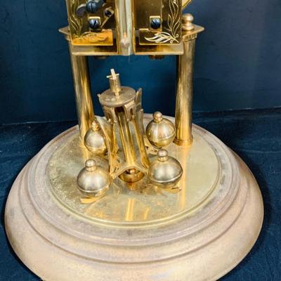 LOT 31: Set of Three (3) Mechanical Glass Dome Anniversary Clocks Featuring John Wanamaker, Forestville German Made Clock and a Smaller...