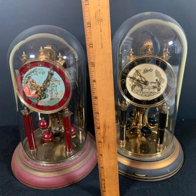 LOT 32: Set of Two (2) Vintage Mechanical German Made Anniversary Clocks by Schatz