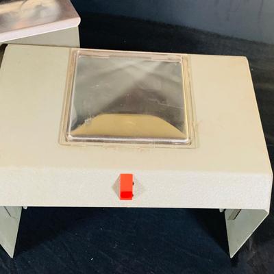 LOT 37: Vintage Latham Manual Punch Time Clock Model 2121 and Telechron Electric Alarm Clock Model 711