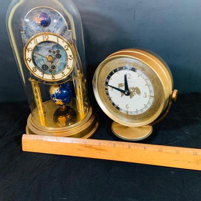 LOT 38: Vintage Kaiser Universe 400-Day Clock and Rhythm Around the World Clock Made In Japan