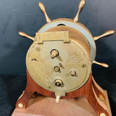 LOT 39: Nautical Ship’s Wheel Style Clock and Barometers