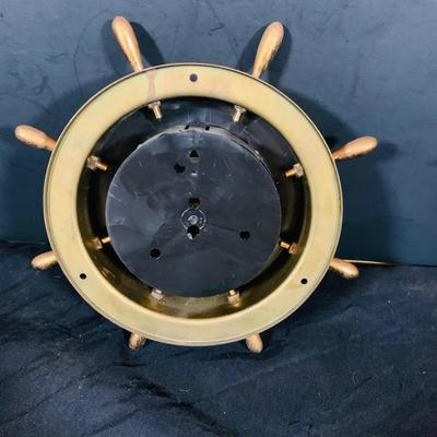 LOT 39: Nautical Ship’s Wheel Style Clock and Barometers