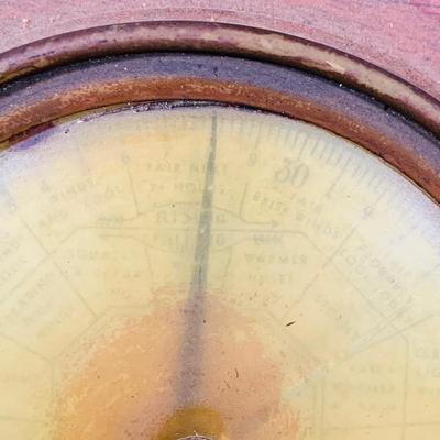 LOT 39: Nautical Ship’s Wheel Style Clock and Barometers