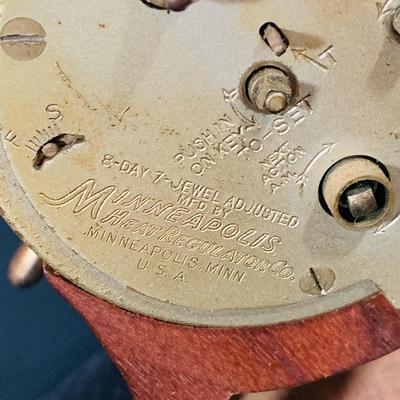 LOT 39: Nautical Ship’s Wheel Style Clock and Barometers