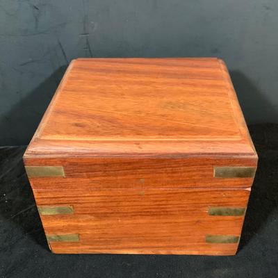 LOT40: Vintage Nautical Compass In Wood Box, Ships Wheel Barometers and Kaiser Desk Clock