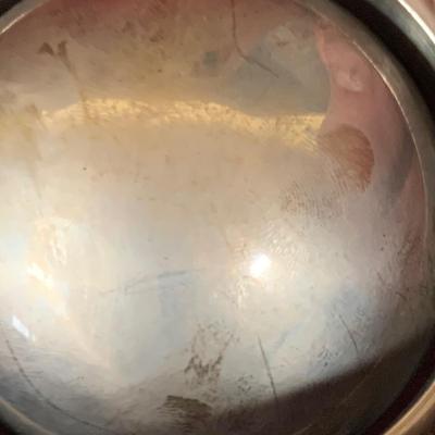 LOT40: Vintage Nautical Compass In Wood Box, Ships Wheel Barometers and Kaiser Desk Clock