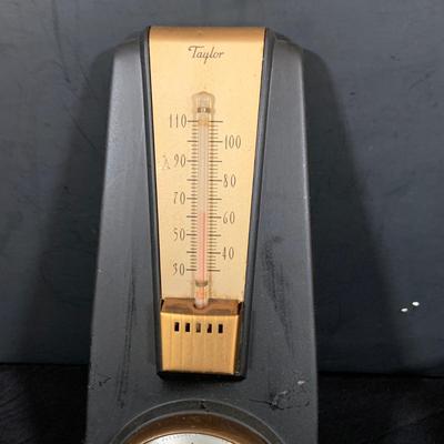 LOT 41:Vintage Taylor Thermometer/ Barometer, Airguide Weather Station and Westclock Travel Clock