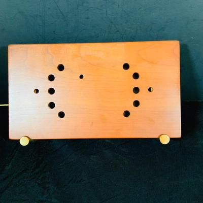 LOT 43: Collection of Wood Mounted Clock, Barometer and Thermometers Including Junghans Battery Desk Clock, Airguide Barometer, and More