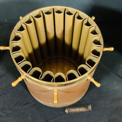 LOT 44 Seth Thomas Electric Ships Wheel Clock, a Park Sherman Cigarette Dispenser Ship’s Wheel Clock and a Versailles Barometer