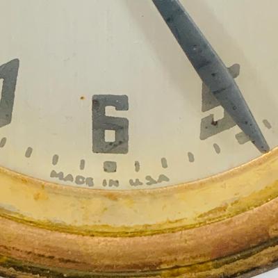 LOT 47; Vintage/Antique Beautiful Hand Painted Floral Vases and a Mechanical New Haven Floral Desk Clock