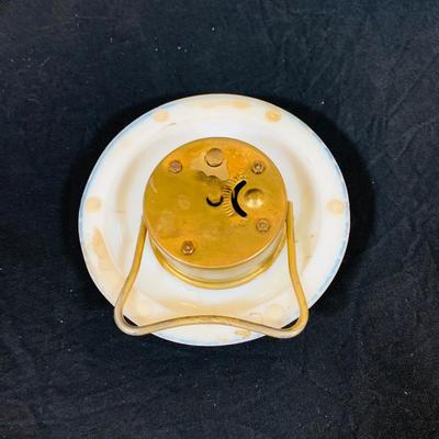 LOT 47; Vintage/Antique Beautiful Hand Painted Floral Vases and a Mechanical New Haven Floral Desk Clock