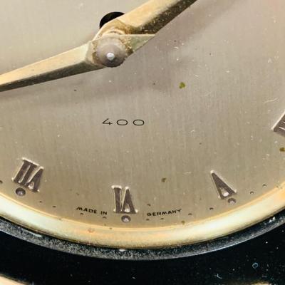 LOT 48: Vintage Floral Mechanical 400 Day Clock Collection by Schatz and More Including a Floral Sainte-Helene Thermometer