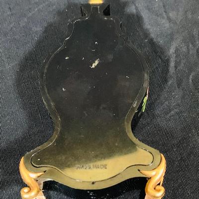 LOT 48: Vintage Floral Mechanical 400 Day Clock Collection by Schatz and More Including a Floral Sainte-Helene Thermometer