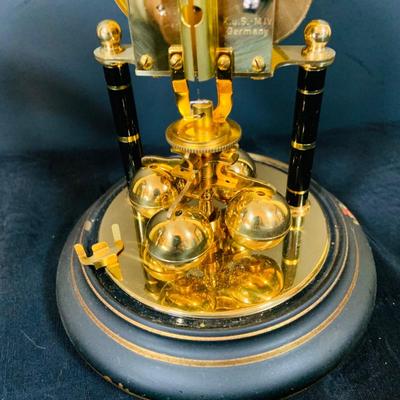 LOT 48: Vintage Floral Mechanical 400 Day Clock Collection by Schatz and More Including a Floral Sainte-Helene Thermometer