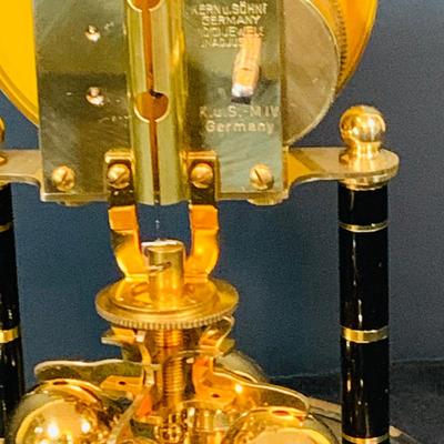 LOT 48: Vintage Floral Mechanical 400 Day Clock Collection by Schatz and More Including a Floral Sainte-Helene Thermometer