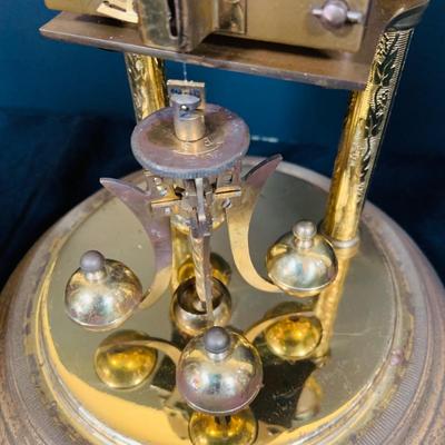 LOT 48: Vintage Floral Mechanical 400 Day Clock Collection by Schatz and More Including a Floral Sainte-Helene Thermometer