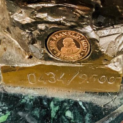 LOT50: Franklin Mint - Queen Guinevere Limited Edition Bronze by Emily Kaufman Numbered but No COA