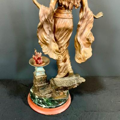 LOT50: Franklin Mint - Queen Guinevere Limited Edition Bronze by Emily Kaufman Numbered but No COA