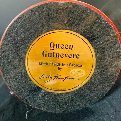 LOT50: Franklin Mint - Queen Guinevere Limited Edition Bronze by Emily Kaufman Numbered but No COA