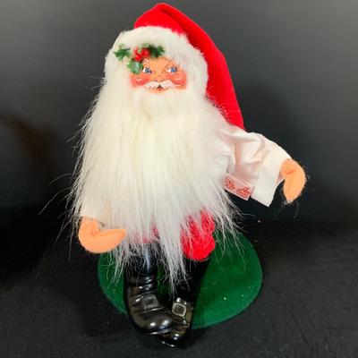 LOT 52 Adorable Collection of Annalee Holiday Dolls Including Santa 2001, Dog 2001, Elf 2003 and Angel 2003