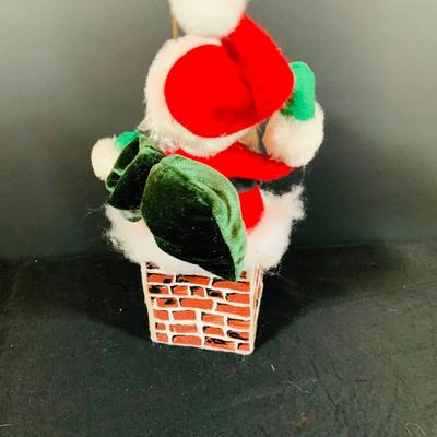 LOT 53: Annalee Santas Claus Collection- Decorating the Tree 2003, In the Chimney 2003 and Father Christmas 2004