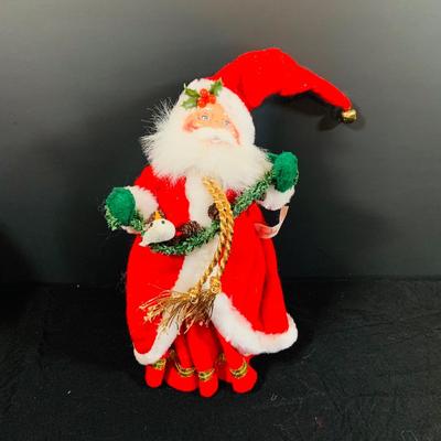 LOT 53: Annalee Santas Claus Collection- Decorating the Tree 2003, In the Chimney 2003 and Father Christmas 2004